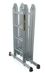 Aluminum ladder, 4 parts, multifunctional folding, max. h-4,76 m